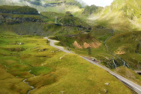Transfagarasan mountain roadの写真素材