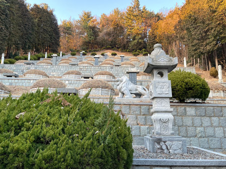Chinese cemetery in Shanghai, China.の写真素材