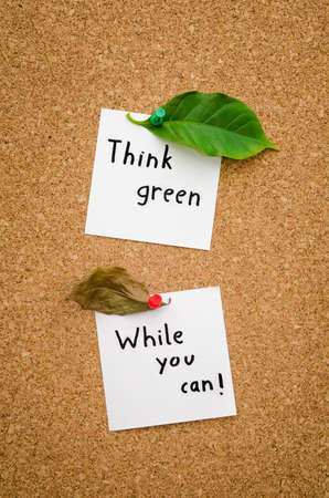 Thonk green while you can ecologist movementの写真素材