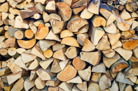 Chopped wood stackの写真素材