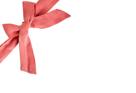 Red bow isolated on white background