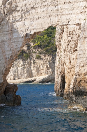 Cliffs on Zakynthos islandの写真素材
