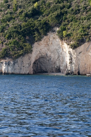 Caves on island of Zakynthos Greece の写真素材