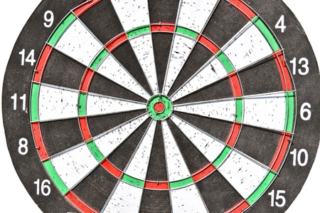 Dartboard background isolated on whiteの写真素材