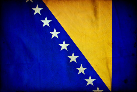 Bosnia and Herzegovina grunge flagの写真素材