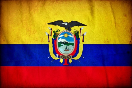 Ecuador grunge flagの写真素材