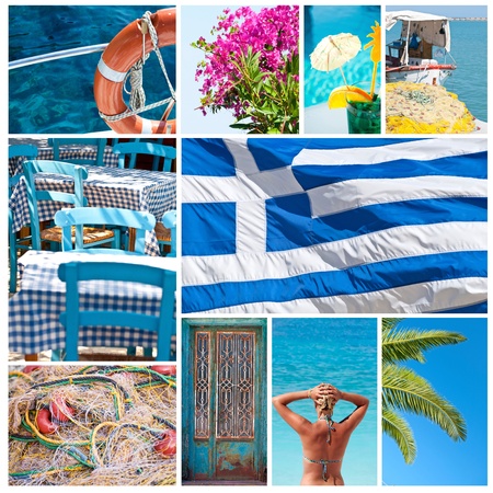 Greece collageの写真素材