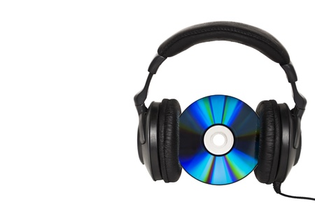 Headphones with CD - Music concept の写真素材