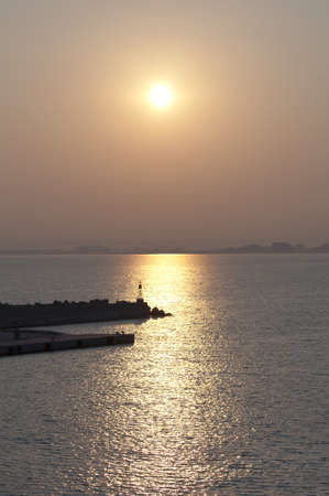 Sunset over seaの写真素材