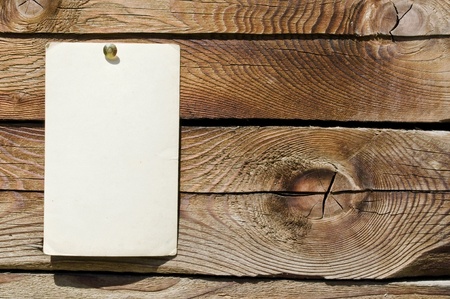 Vintage paper on wood の写真素材