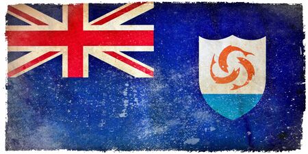 Anguilla grunge flagの写真素材