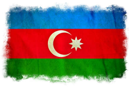 Azerbaijan grunge flagの写真素材