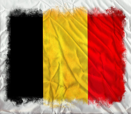 Belgium grunge flagの写真素材