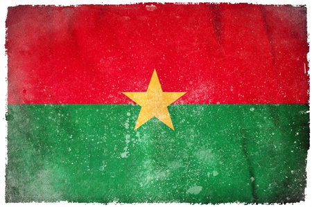 Burkina Faso grunge flagの写真素材