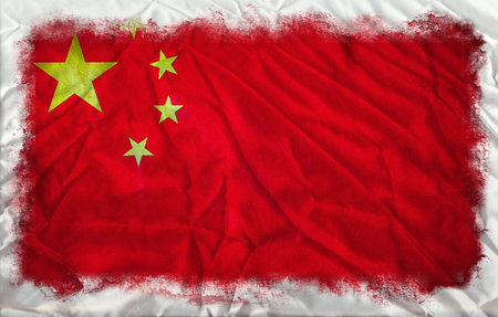 China grunge flag