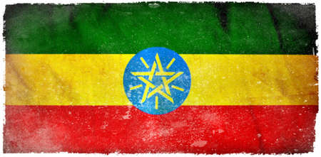 Ethiopia grunge flagの写真素材