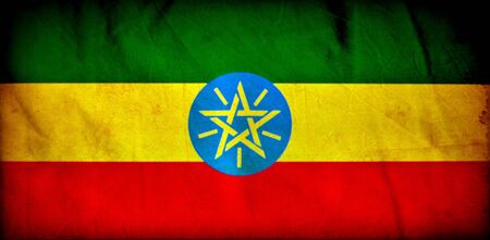 Ethiopia grunge flagの写真素材