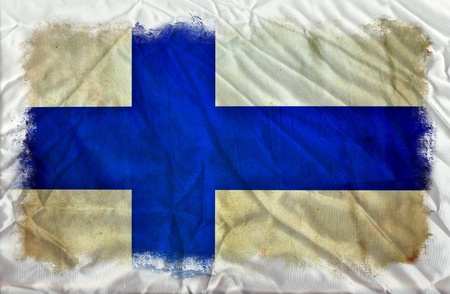 Finland grunge flagの写真素材