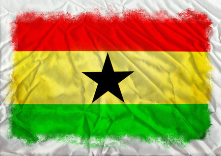 Ghana grunge flagの写真素材