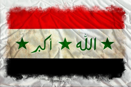 Iraq grunge flagの写真素材