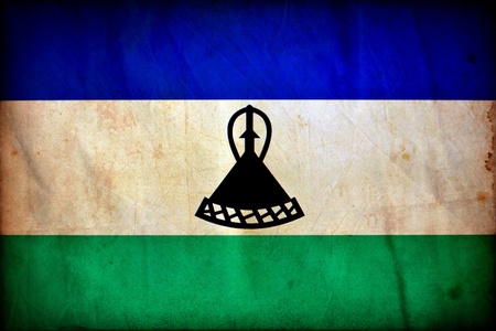Lesotho grunge flagの写真素材