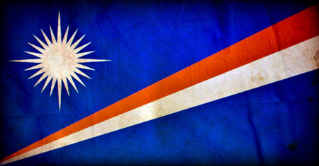 Marshall islands grunge flagの写真素材