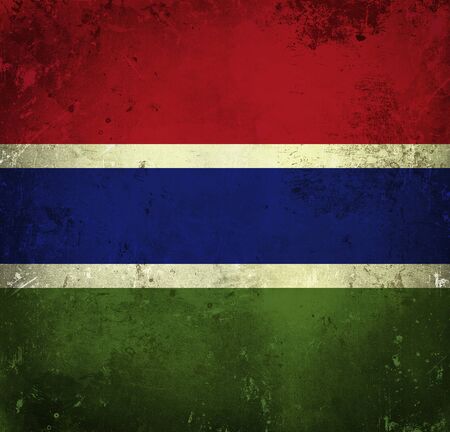 Grunge flag of Gambiaの写真素材