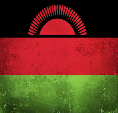 Grunge flag of Malawiの写真素材