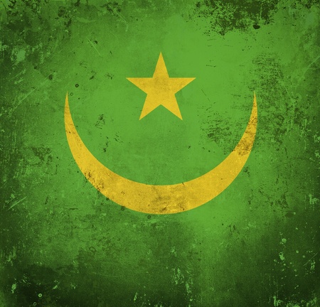 Grunge flag of Mauritaniaの写真素材