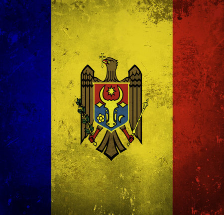 Grunge flag of Moldaviaの写真素材