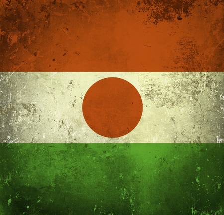 Grunge flag of Nigerの写真素材