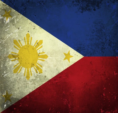 Grunge flag of Philippinesの写真素材
