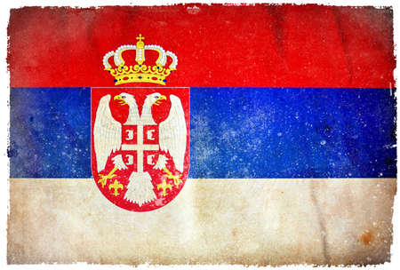 Serbia grunge flagの写真素材