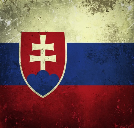 Grunge flag of Slovakiaの写真素材