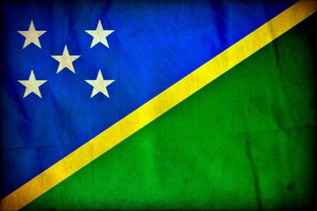Solomon Islands grunge flagの写真素材