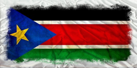 South Sudan grunge flagの写真素材
