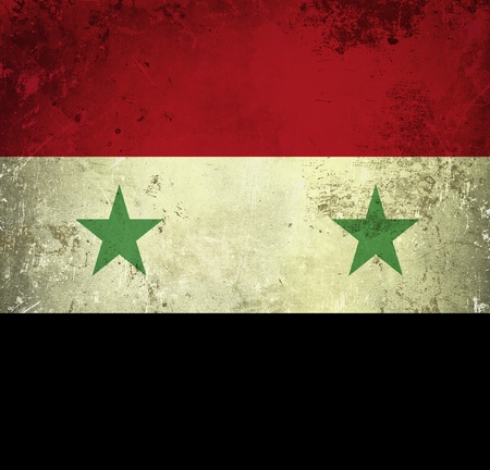 Grunge flag of Syriaの写真素材