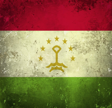 Grunge flag of Tajikistanの写真素材