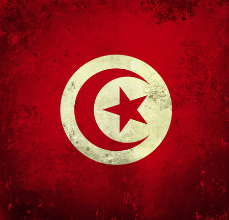 Grunge flag of Tunisiaの写真素材