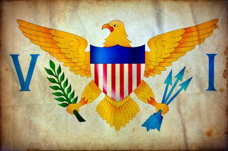 Virgin Islands grunge flagの写真素材