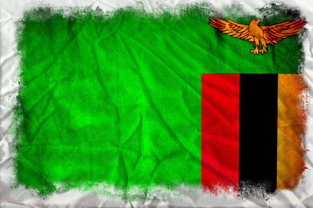 Zambia grunge flagの写真素材