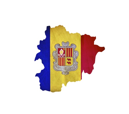 Map of Andorra isolatedの写真素材