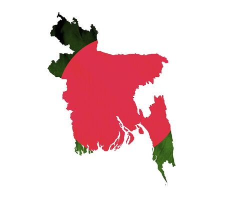 Map of Bangladesh isolatedの写真素材