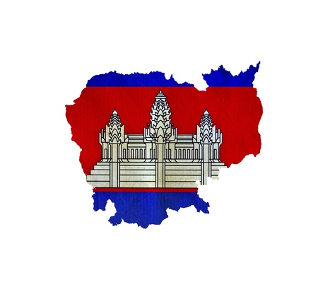 Map of Cambodia isolatedの写真素材