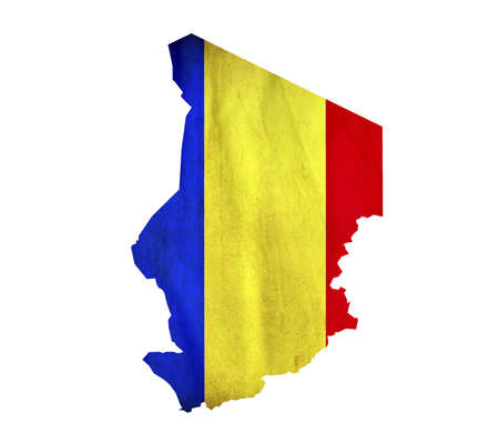 Map of Chad isolatedの写真素材