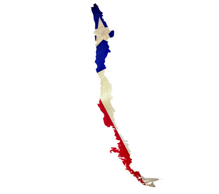 Map of Chile isolatedの写真素材