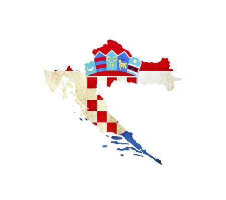Map of Croatia isolatedの写真素材