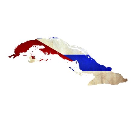 Map of Cuba isolatedの写真素材