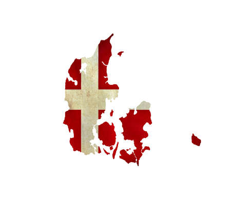 Map of Denmark isolatedの写真素材