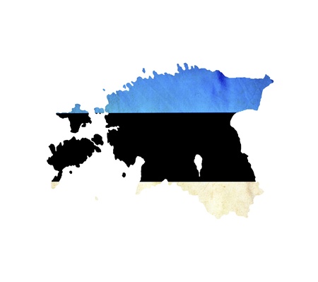 Map of Estonia isolatedの写真素材